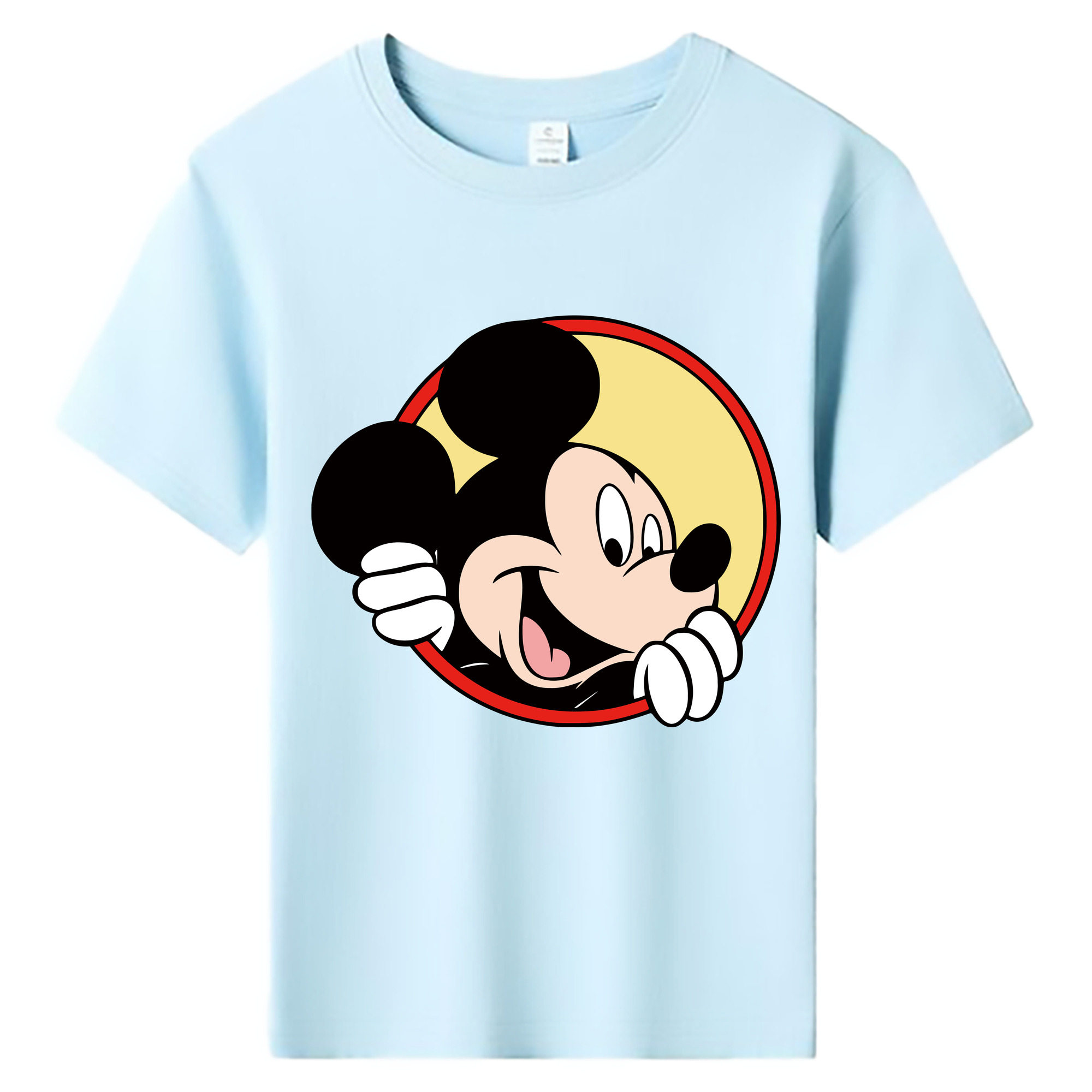（画像用） ミッキーマウス Mickey Mouse 綿100％キッズTシャツ（フロントプリント）